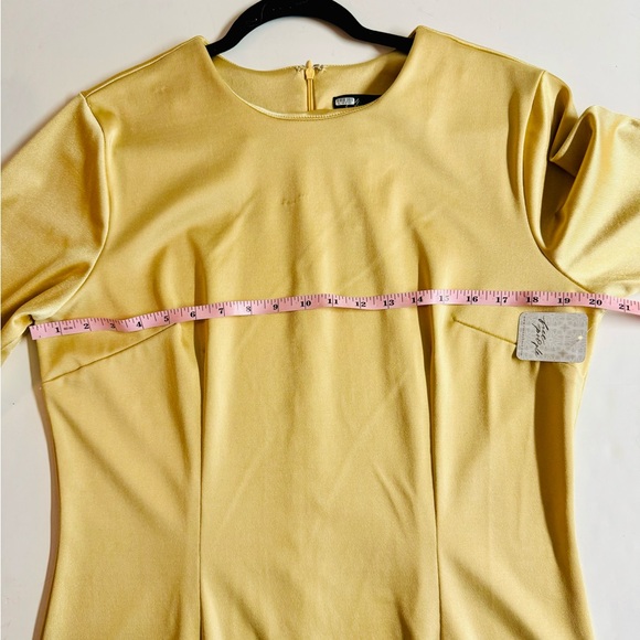 18W NWT Free People x Gin and Jules-gold nylon/spandex mini part dress.Size 18W - Picture 4 of 10